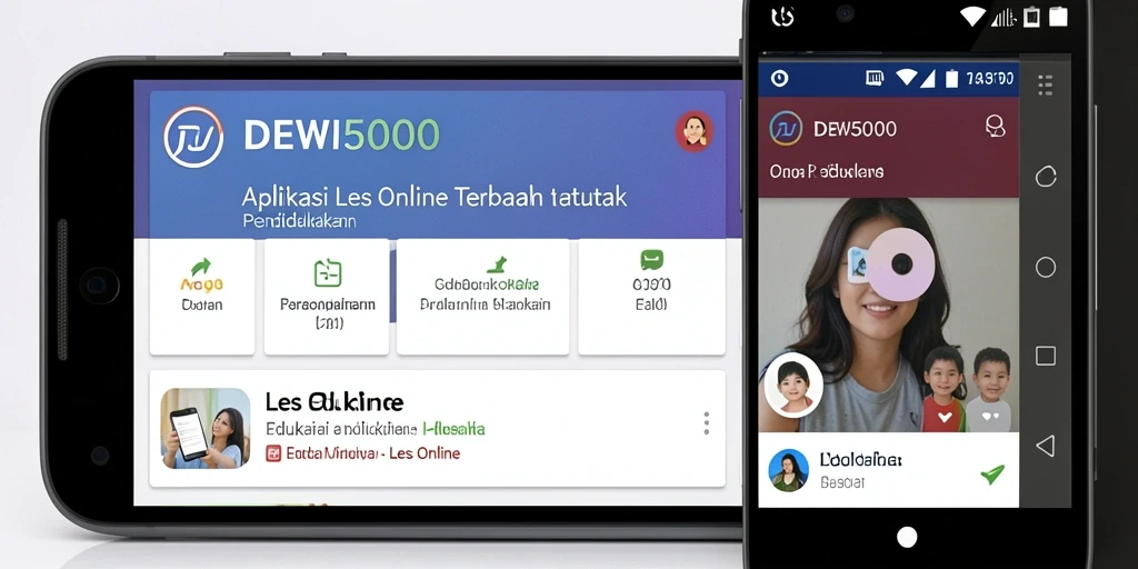 Antarmuka DEWI5000 yang modern dan fungsional untuk Les Online.