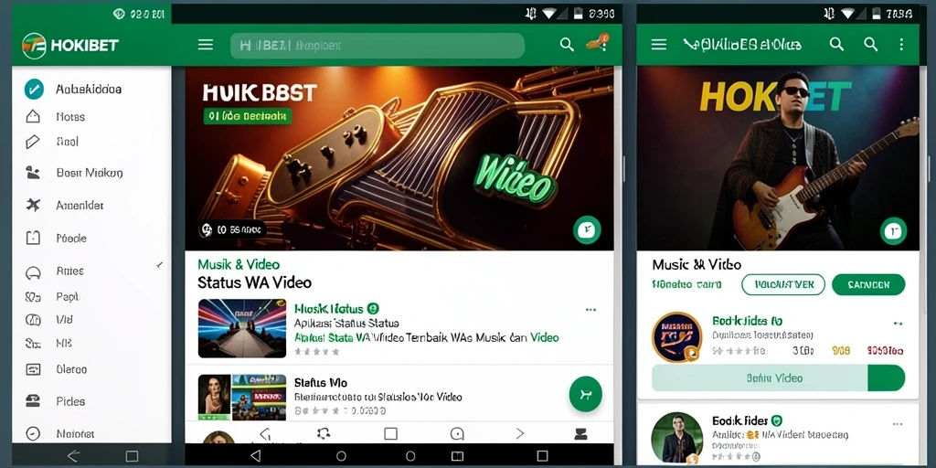 Antarmuka HOKIBET menampilkan beragam video status menarik yang siap diunduh.