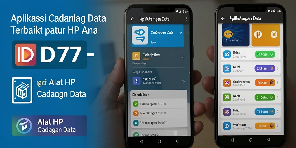 Tampilan antarmuka utama IDR77 untuk cadangan data yang sederhana dan efektif.