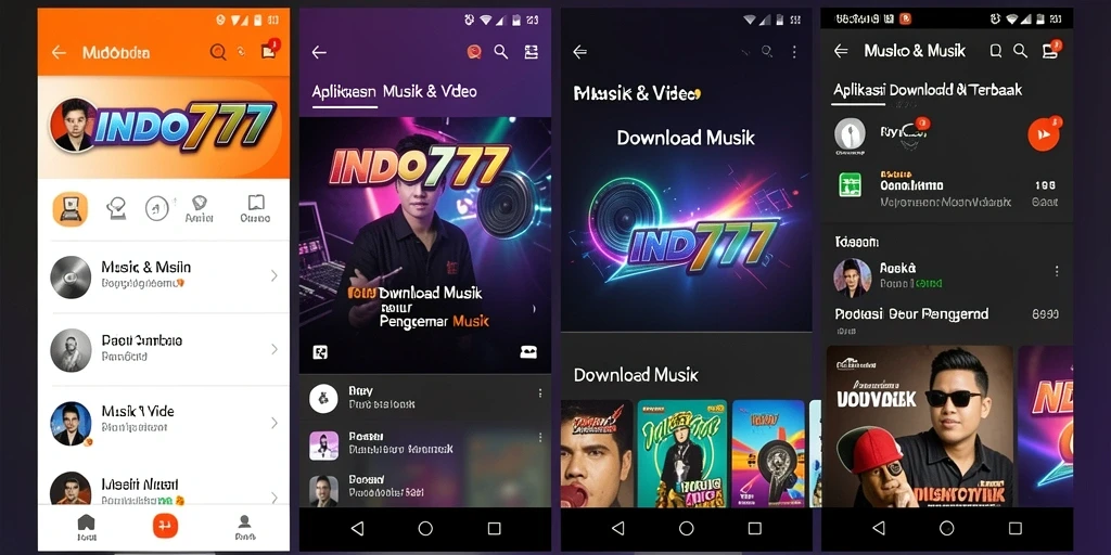 Tampilan antarmuka aplikasi INDO777 untuk Download Musik yang menarik dan mudah digunakan.