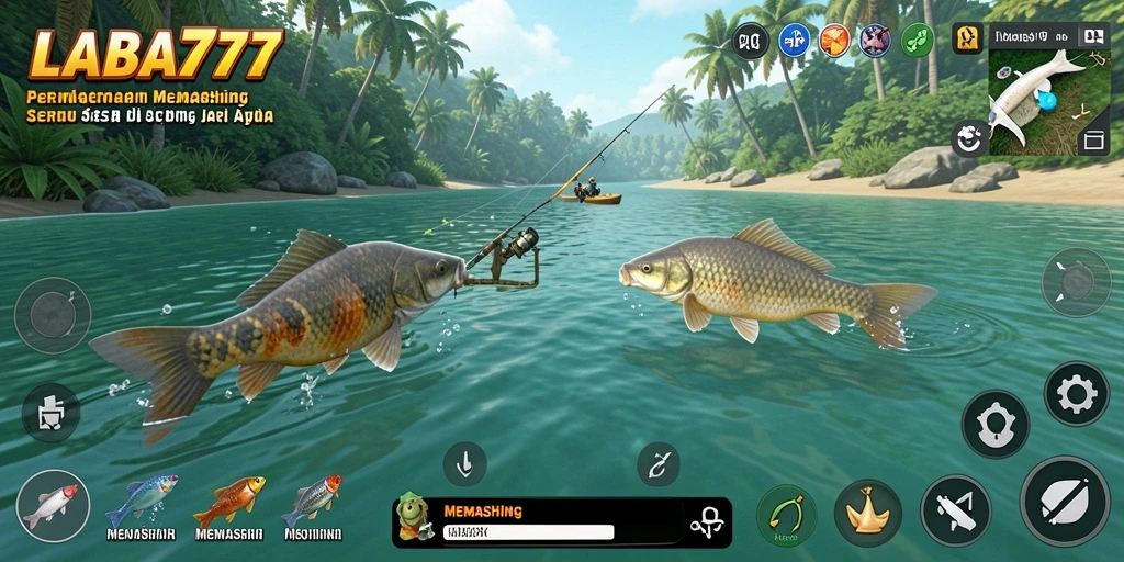Screenshot LABA777 menampilkan aksi memancing yang seru dan menarik.