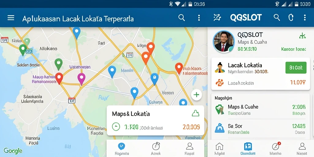 Antarmuka utama QQSLOT menunjukkan fungsi Lacak Lokasi yang efektif.