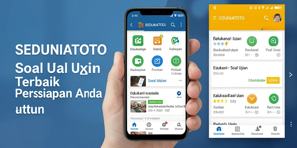 Tampilan antarmuka SEDUNIATOTO yang user-friendly untuk belajar soal ujian.