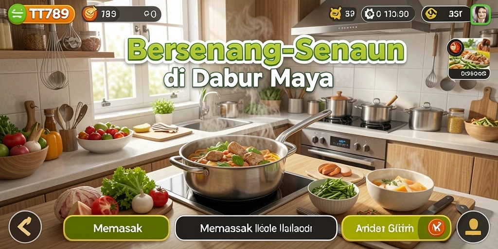 Tampilan antarmuka yang menarik dan fungsional dalam game Memasak.